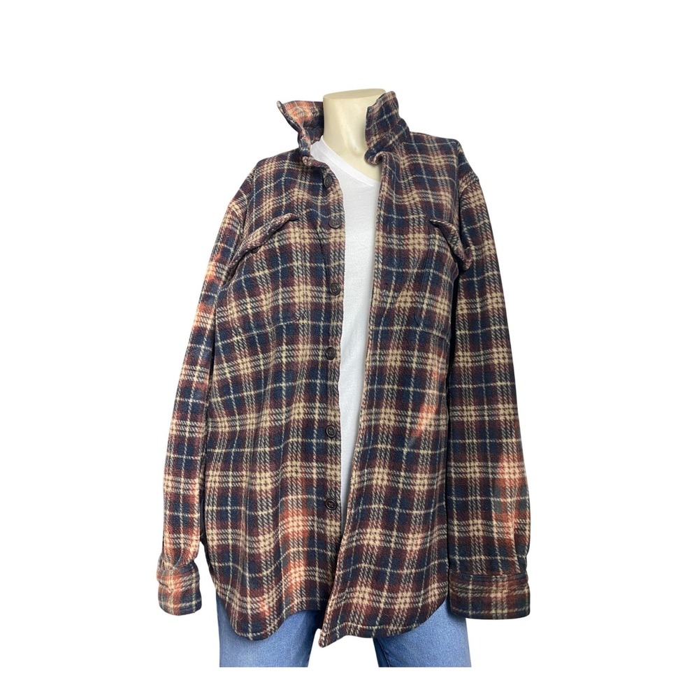 Outdoor Life Flannel Shirt Jacket Mens XL Plaid Button Up‎ Shacket